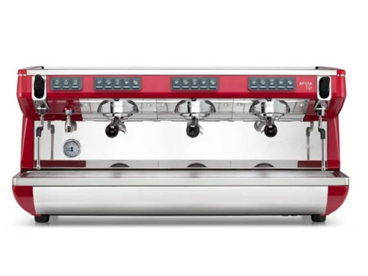 ماكينة إسبريسو احترافية من نوفا سيمونيلي أبيا لايف للشركات (3 رؤوس) باللون الأحمر