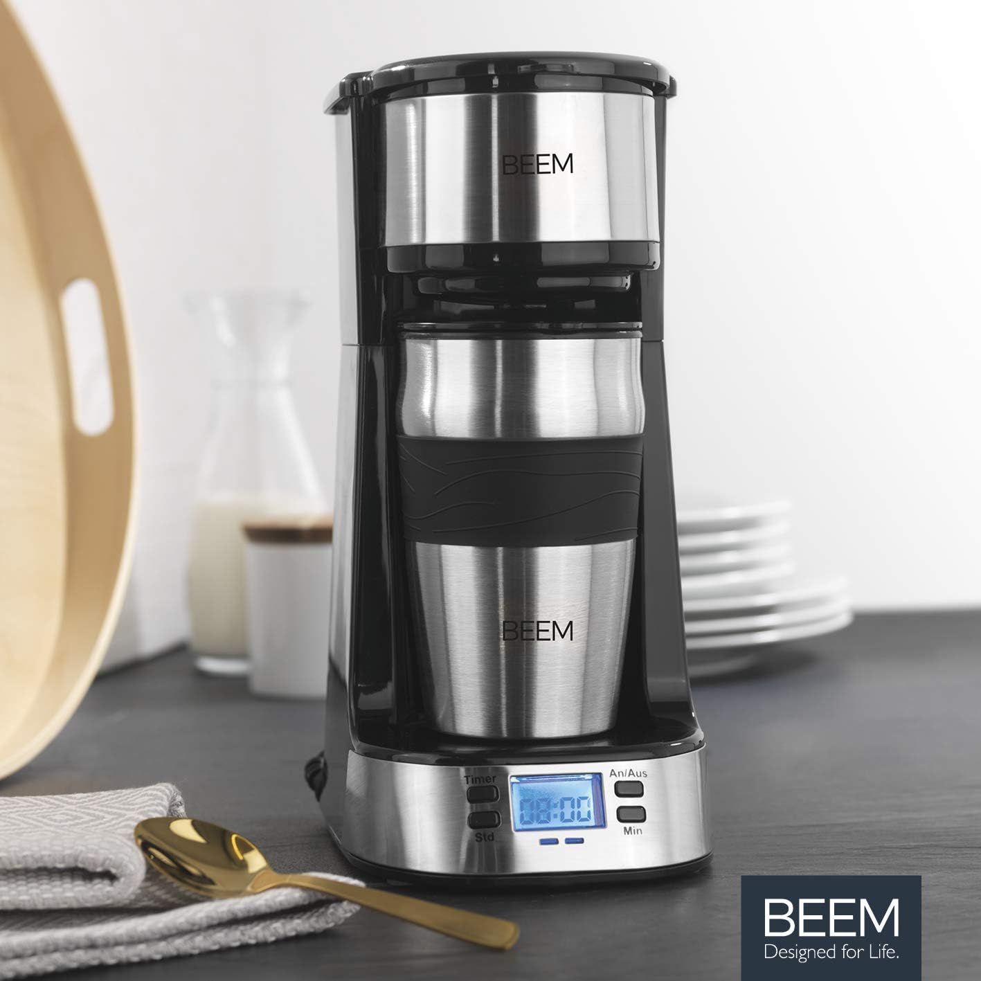 BEEM THERMO 2GO filter coffee machine with portable thermal cup