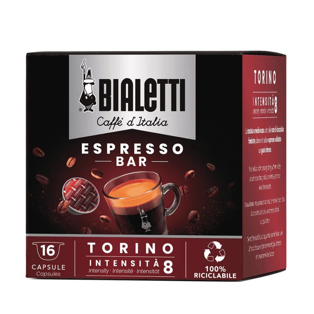 Bialetti Torino coffee capsules for Bialetti capsule machines 16 pcs