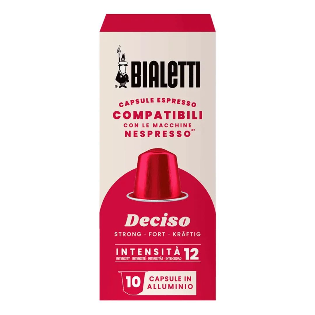 Bialetti Deciso Nespresso compatible coffee capsules 10 units