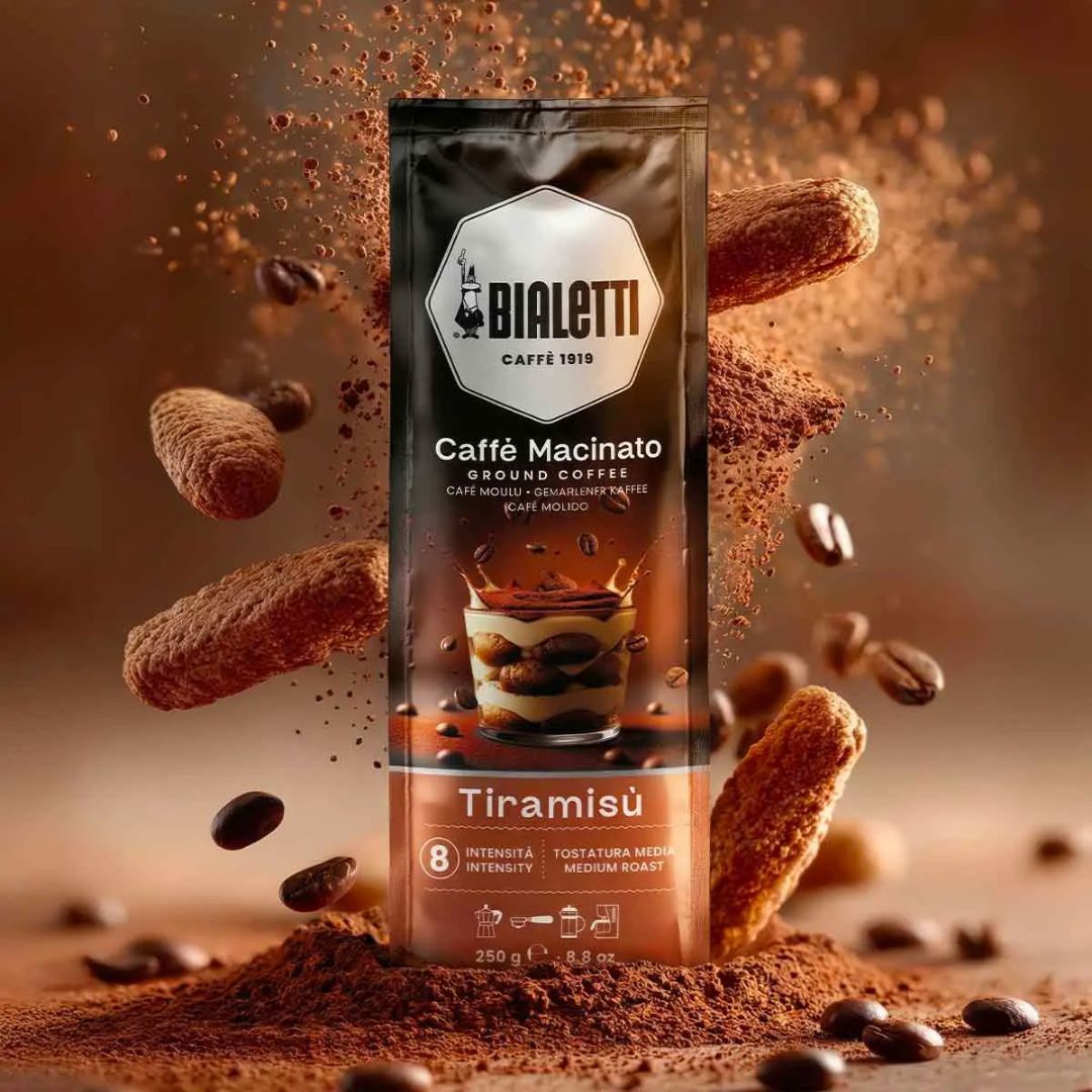 Bialetti Perfetto Moka Tiramisù ground coffee 250 grams