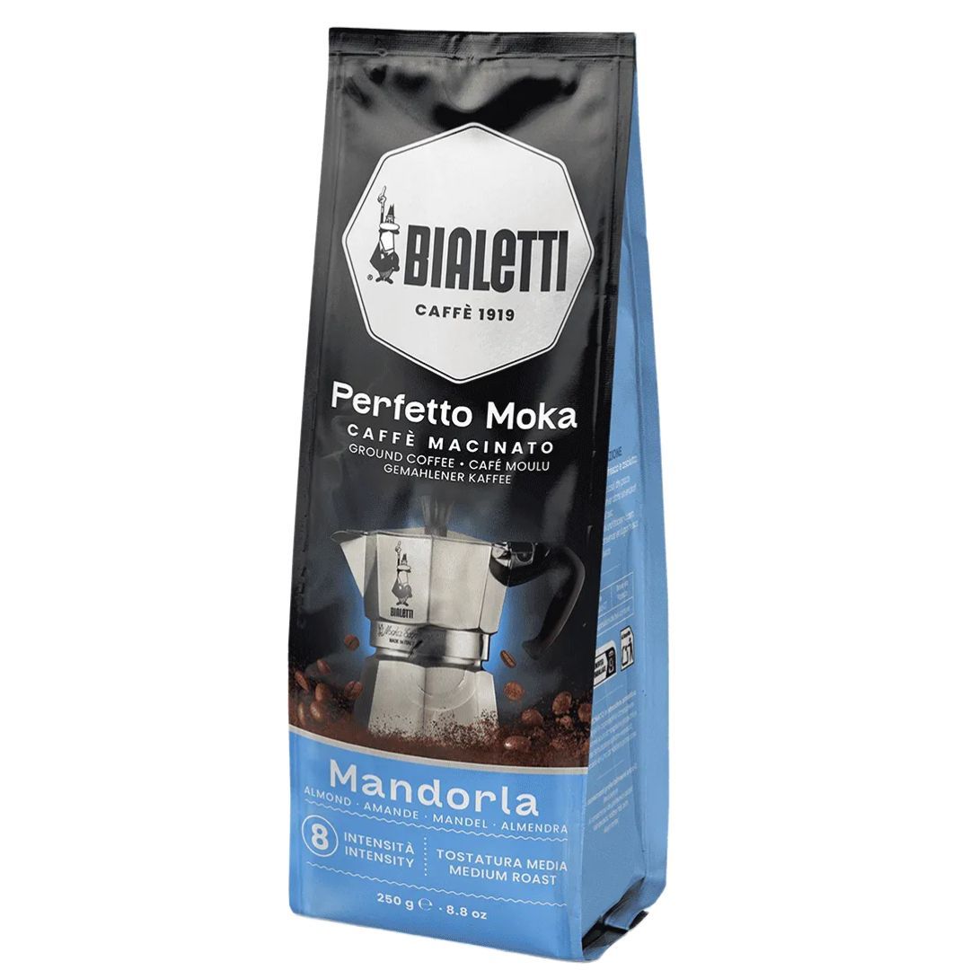 Bialetti Perfetto Moka Almond ground coffee for the machine 250 grams
