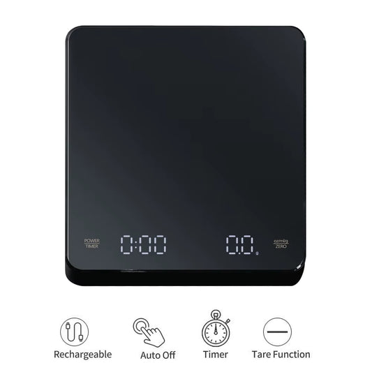 Digital Coffee Scale with Timer LED Screen Espresso USB