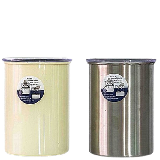 علبة تخزين قهوة مفرغة من الهواء مصنوعة من الفولاذ المقاوم للصدأ بسعة 180 مل 