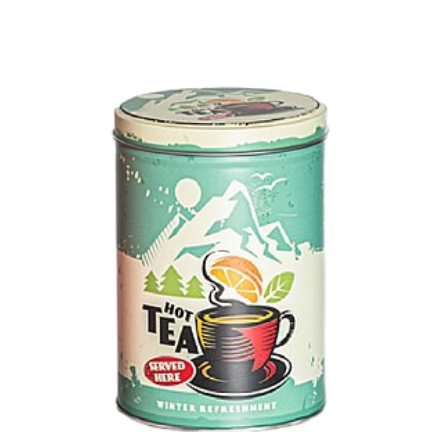 علبة تخزين محكمة الإغلاق من الفولاذ المقاوم للصدأ سعة 180 مل للقهوة، علب معدنية دائرية سعة 250 غرام بتصميم كلاسيكي - لتخزين القهوة/الشاي/المشروبات السكرية (نسخة) 