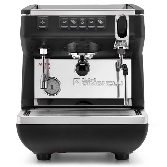 ماكينة صنع الإسبريسو الاحترافية نوفا سيمونيلي أبيا لايف للشركات (رأس واحد) باللون الأسود