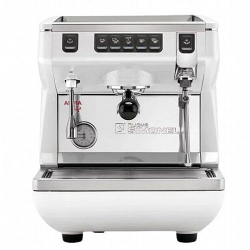 ماكينة إسبريسو احترافية من نوفا سيمونيلي أبيا لايف للشركات (رأس واحد) باللون الأبيض
