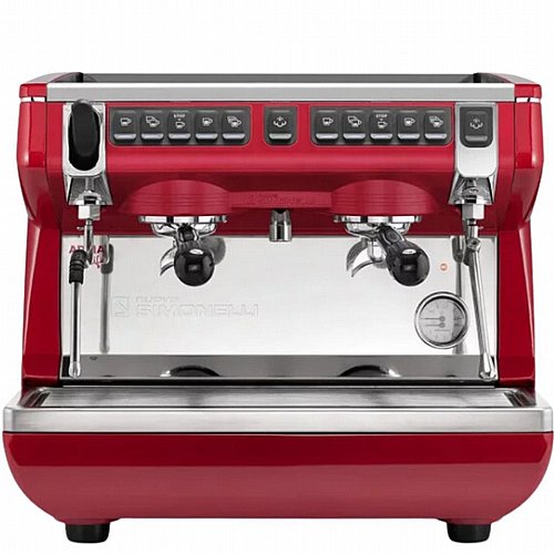 ماكينة صنع الإسبريسو الاحترافية نوفا سيمونيلي أبيا لايف كومباكت للأعمال (رأسان) - أحمر 