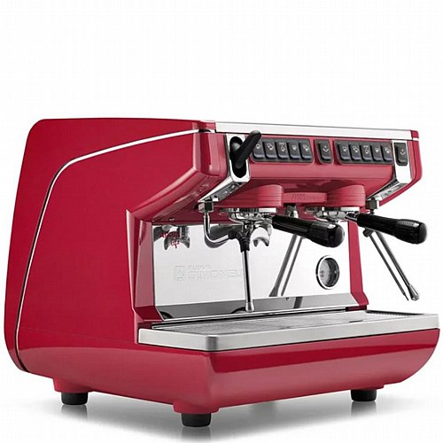 ماكينة صنع الإسبريسو الاحترافية نوفا سيمونيلي أبيا لايف كومباكت للأعمال (رأسان) - أحمر 