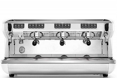 ماكينة إسبريسو احترافية من نوفا سيمونيلي أبيا لايف للشركات (3 رؤوس) باللون الأبيض