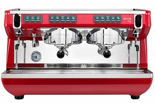 ماكينة الإسبريسو التجارية الاحترافية نوفا سيمونيلي أبيا لايف (رأسين) - أحمر 