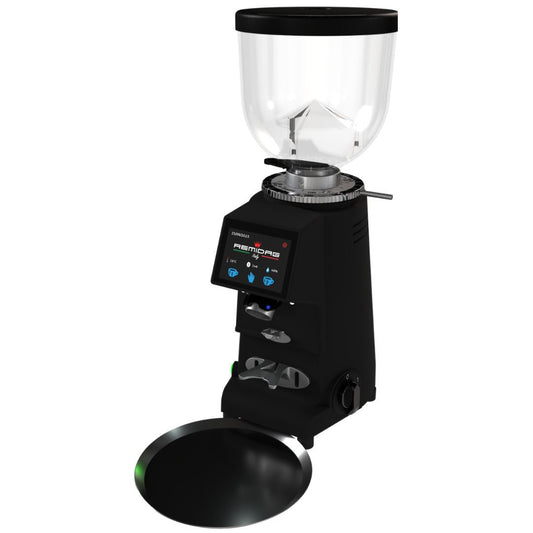 مطحنة قهوة احترافية Remidag ON DEMAND mst 64P EV تعمل باللمس بالكامل باللون الأسود