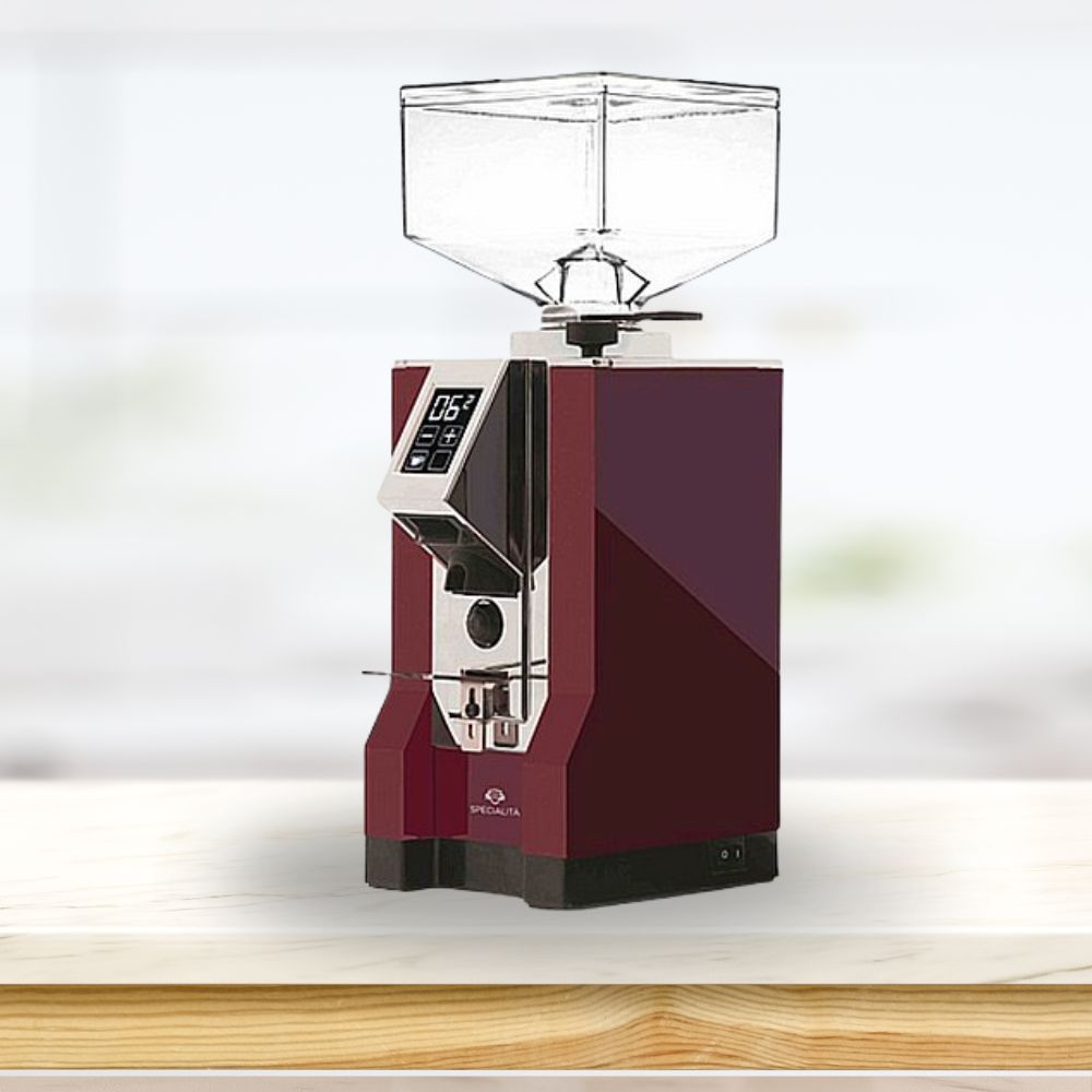 مطحنة قهوة EUREKA Mignon Specialita باللون الأحمر القطيفة