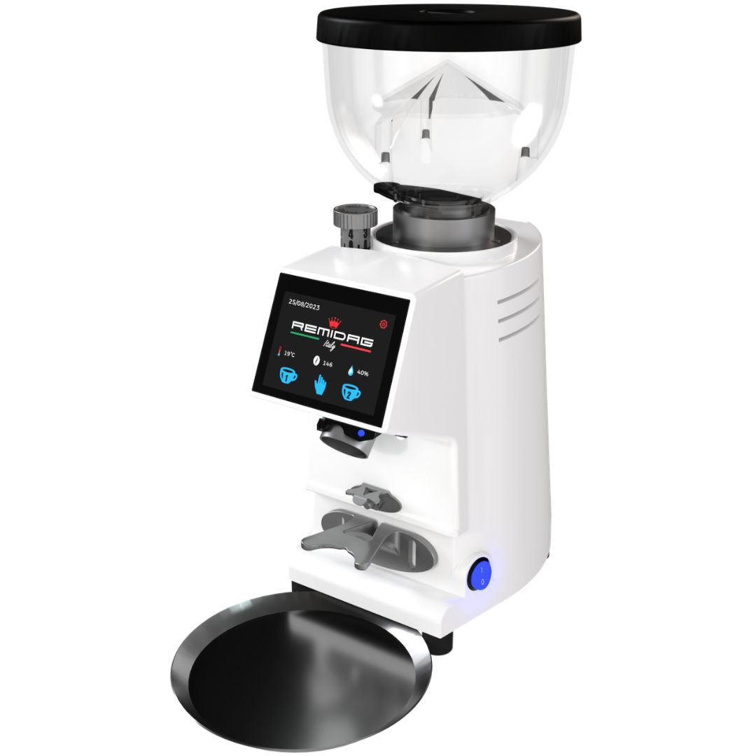Remidag Full Touch Display Professional Coffee Grinder MST-58P E (White)