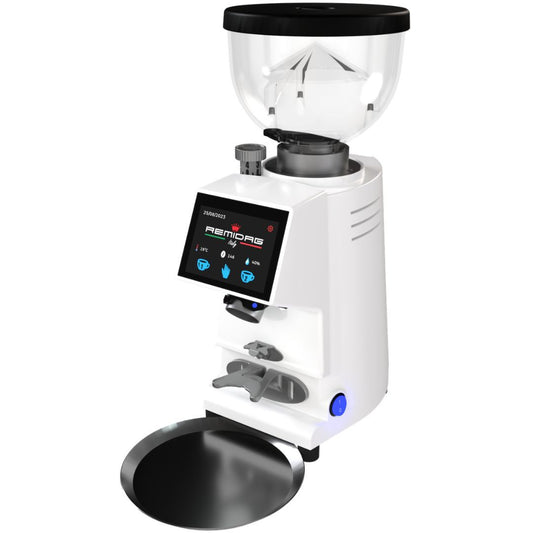 مطحنة قهوة احترافية بشاشة لمس كاملة من ريميداج MST-58P E (أبيض) 