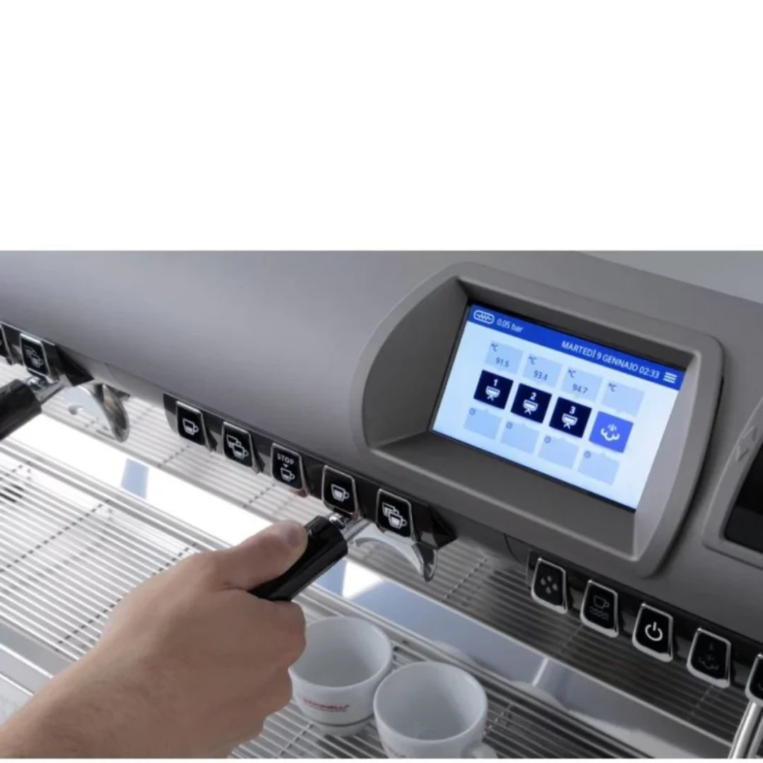 ماكينة الإسبريسو التجارية الاحترافية نوفا سيمونيلي أبيا لايف (رأسين) - أسود 