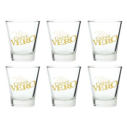 Set of 6 glass espresso cups 70 ml Caffè Vero
